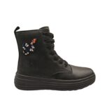 Geox J PHAOLAE GIRL J46ETD 000BC C9999 A Μποτάκι για κορίτσι δερμάτινο Μαύρο