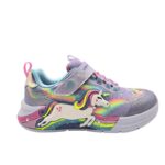 Skechers 302298L/LVMT  Αθλητικό με φωτάκια Μονόκερος για κορίτσι σε ύφασμα με συνθετικό δέρμα Πολύχρωμο/Μώβ-Λιλά