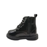 Ricco 257 Μποτάκι για κορίτσι σε συνθετικό δέρμα Λουστρίν-Μαύρο - Image 4