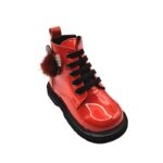 Ricco 257 A  Μποτάκι για κορίτσι σε συνθετικό δέρμα Λουστρίν-Κόκκινο - Image 3