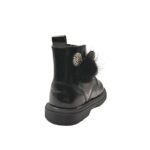 Ricco 257 Μποτάκι για κορίτσι σε συνθετικό δέρμα Λουστρίν-Μαύρο - Image 3