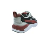 Puma X-Ray 3LT AC+PS 401494 02 Αθλητικό για αγόρι σε συνθετικό δέρμα και ύφασμα Μαύρο-Κόκκινο-Γκρί - Image 3