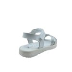 Ricco A30259V3 Πέδιλο για κορίτσι δερμάτινο Ασημί-Λευκό - Image 2