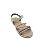 Ricco A30266P4 Πέδιλο για κορίτσι δερμάτινο Glitter Lila-Ρόζ/Nude - Image 3