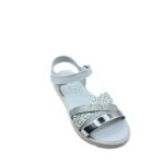 Ricco A30259V3 Πέδιλο για κορίτσι δερμάτινο Ασημί-Λευκό - Image 3