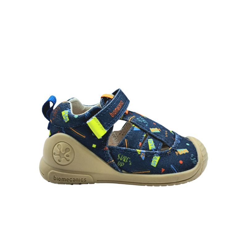 003654 Biomecanics Pique 252179-A556 Παπουτσοπέδιλο για αγόρι υφασμάτινο Πολύχρωμο-Μπλέ - Image 1