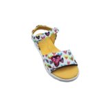 DS 230 Πέδιλο για κορίτσι δερμάτινο Λευκό-Πολύχρωμο - Image 3