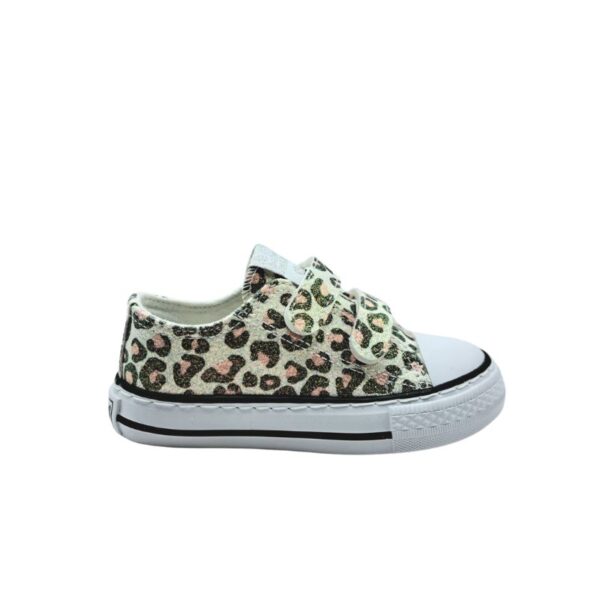 Conguitos OSSH141099-26 Sneaker σταράκι για κορίτσι πάνινο Λεοπάρ/Γκλίτερ
