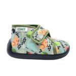 Comfy GALIA PVT 1170 Παντοφλάκι για αγόρι σε ύφασμα Πολύχρωμο-Πράσινο/Γκρί - Image 2