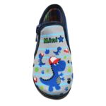 Mini max DINOS ASSORTED BOX A Παντοφλάκι για αγόρι σε ύφασμα Γκρί - Blue - Image 2