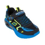 Skechers 400151L/BBLM Αθλητικό με φωτάκια On/Off για αγόρι σε συνθετικό υλικό και ύφασμα Μπλε-Μαύρο - Image 2