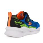 Skechers 401490L/BLBK Αθλητικό με φωτάκια On/Off για αγόρι σε συνθετικό δέρμα και ύφασμα Λάιμ-Μπλέ - Image 3