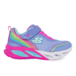 Skechers 303709L/LVMT Αθλητικό με φωτάκια On/Off για κορίτσι σε συνθετικό υλικό και αδιαβροχοποιημένο ύφασμα Πολύχρωμο-Λιλά