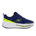 Skechers 404095L/NVYL Αθλητικό για αγόρι σε ύφασμα Λάιμ-Μπλέ