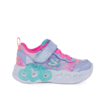 Skechers 303261N/LVMT Αθλητικό με φωτάκια On/Off για κορίτσι σε συνθετικό υλικό και αδιαβροχοποιημένο ύφασμα Πολύχρωμο-Μώβ