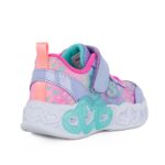 Skechers 303261N/LVMT Αθλητικό με φωτάκια On/Off για κορίτσι σε συνθετικό υλικό και αδιαβροχοποιημένο ύφασμα Πολύχρωμο-Μώβ - Image 3