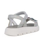 Primigi 1438000 Πέδιλο για κορίτσι σε δέρμα κ συνθετικό υλικό Λευκό-Ασημί - Image 3