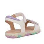 Geox J SANDAL HAITI J658ZB 05402 C0814 Πέδιλο για κορίτσι δερμάτινο Ροζ-Λευκό - Image 3