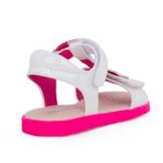 Geox J Sandal JOYFOOT J65P1C 000HH C1441 Πέδιλο για κορίτσι δερμάτινο Λευκό-Φουξ/Μονόκερος - Image 3