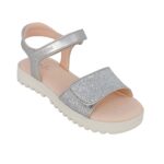 Geox J SANDAL CORALIE J256EB 0NFEW C1007-A Πέδιλο για κορίτσι δερμάτινο Ασημί - Image 2