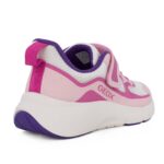 Geox J PRO-RAN J65PAC 01454 C0550 Αθλητικό Sneaker για κορίτσι σε συνθετικό υλικό και ύφασμα Λευκό-Ροζ - Image 3