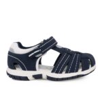 Chicco 22036-800 Παποτσοπέδιλο δερμάτινο για αγόρι Sandal Fantastic Λευκό-Μπλέ