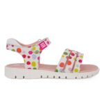 Agatha Ruiz De La Prada 262962-B310 Πέδιλο για κορίτσι δερμάτινο Πολύχρωμο-Λευκό