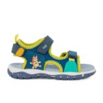 Garvalin 262859-A008 Πέδιλο για αγόρι σε συνθετικό δέρμα και ύφασμα Μπλέ