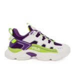 Fila MEMORY SPINEL 3LACE 3YF51022-816 Αθλητικό για κορίτσι σε συνθετικό δέρμα και ύφασμα Λάιμ-Μωβ-Λευκό