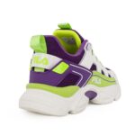 Fila MEMORY SPINEL 3LACE 3YF51022-816 Αθλητικό για κορίτσι σε συνθετικό δέρμα και ύφασμα Λάιμ-Μωβ-Λευκό - Image 3